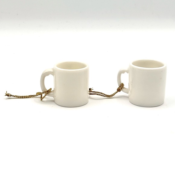 Ganz Miniature Christmas Mug / Cup Ornaments - Set of 2 - Picture 2 of 5